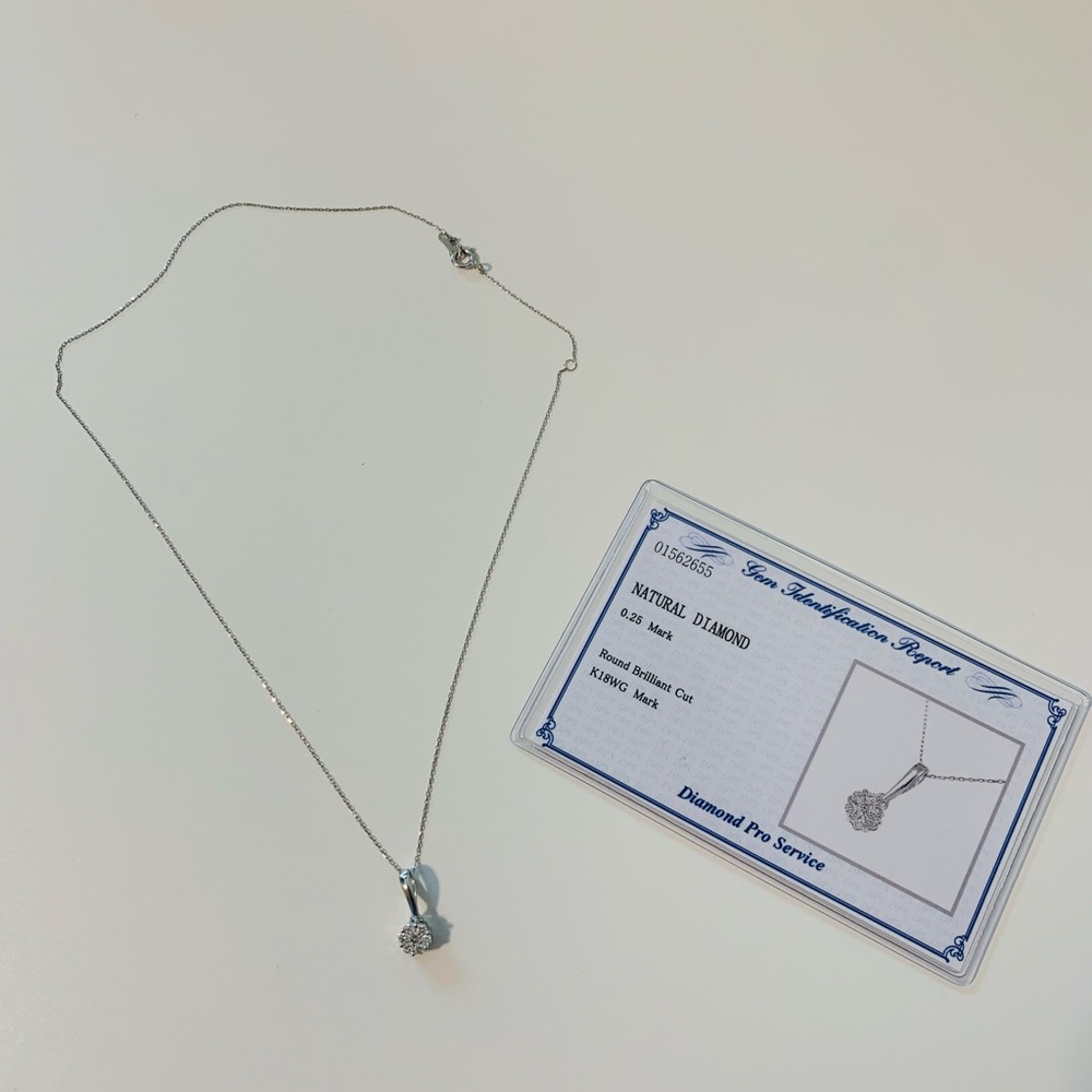 Diamond Necklace in 18K white gold